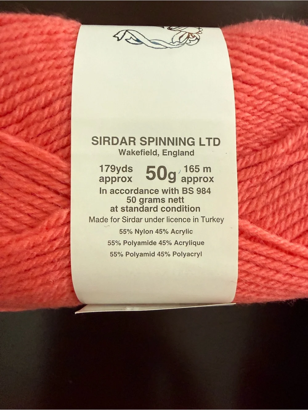 Sirdar Snuggly Double Knitting Yarn in Peach 2 Skeins